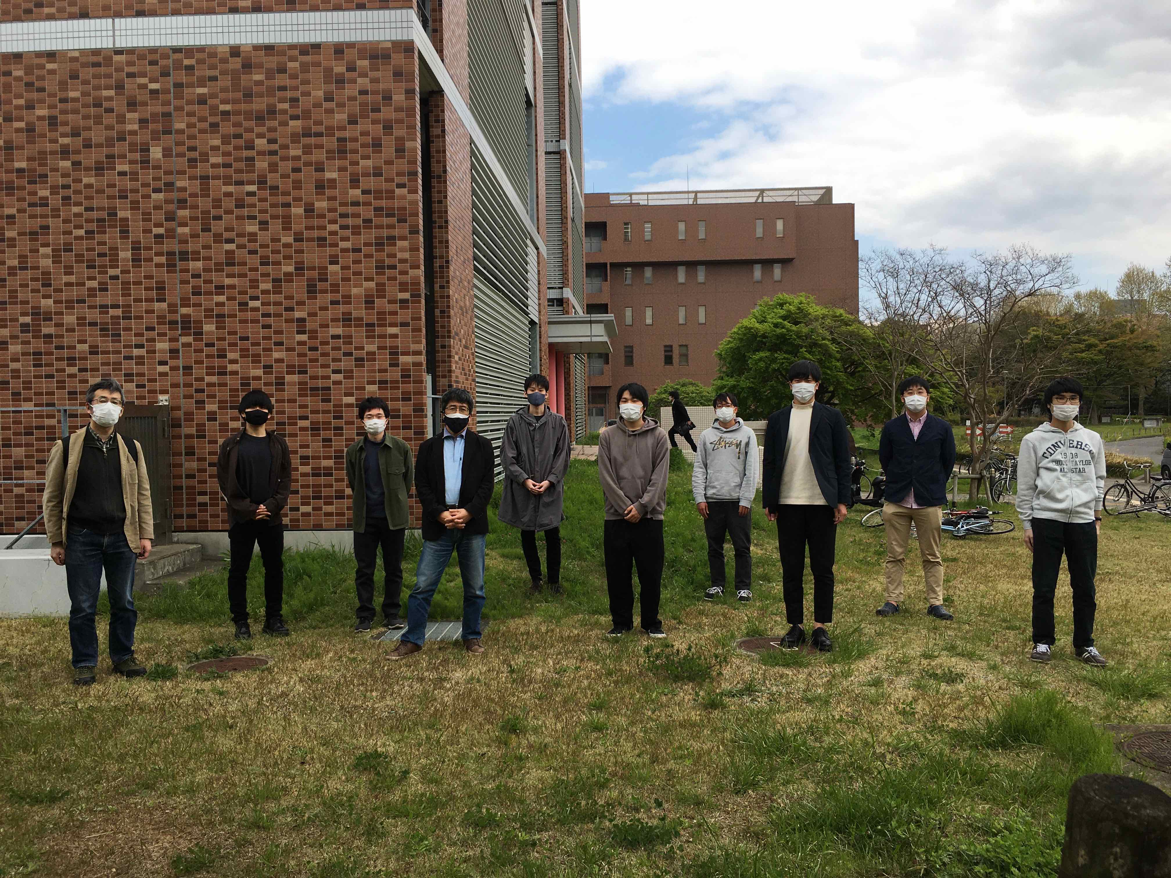 All members except in front of Laboratory of Advanced Research B buildingtaken All members on April 12, 2021